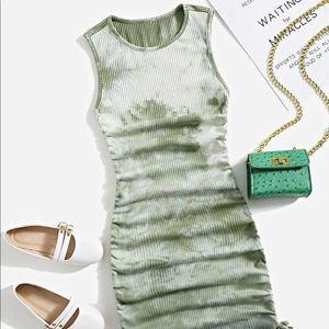 green shein dress